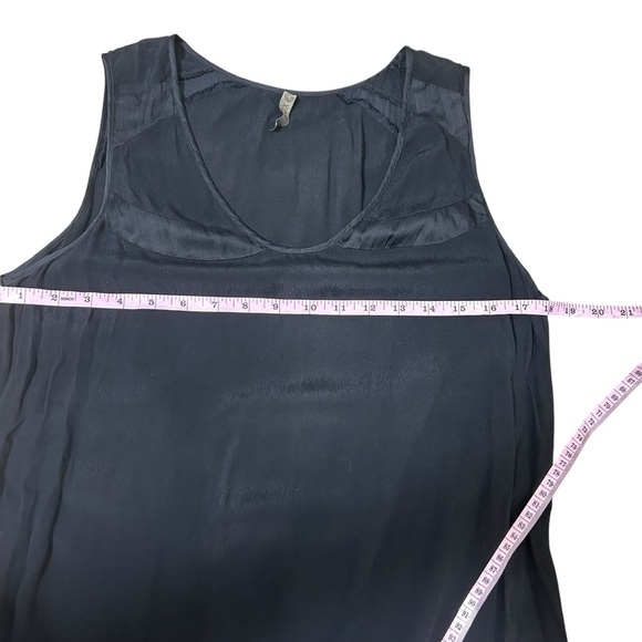 XCVI black rayon Maxi sleeveless dress size large lagenlook grunge bohemian art - Picture 10 of 11